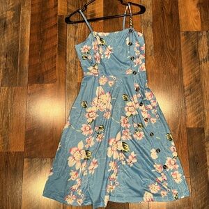 Floral Blue Dress